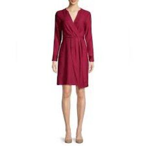 NWT H by Halston v neck long sleeve red dress Sz XL